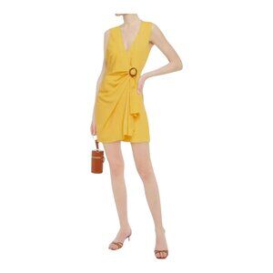 Ronny Kobo Lorenza Sleeveless Linen Blend Mini Dress in Pineapple Women'…